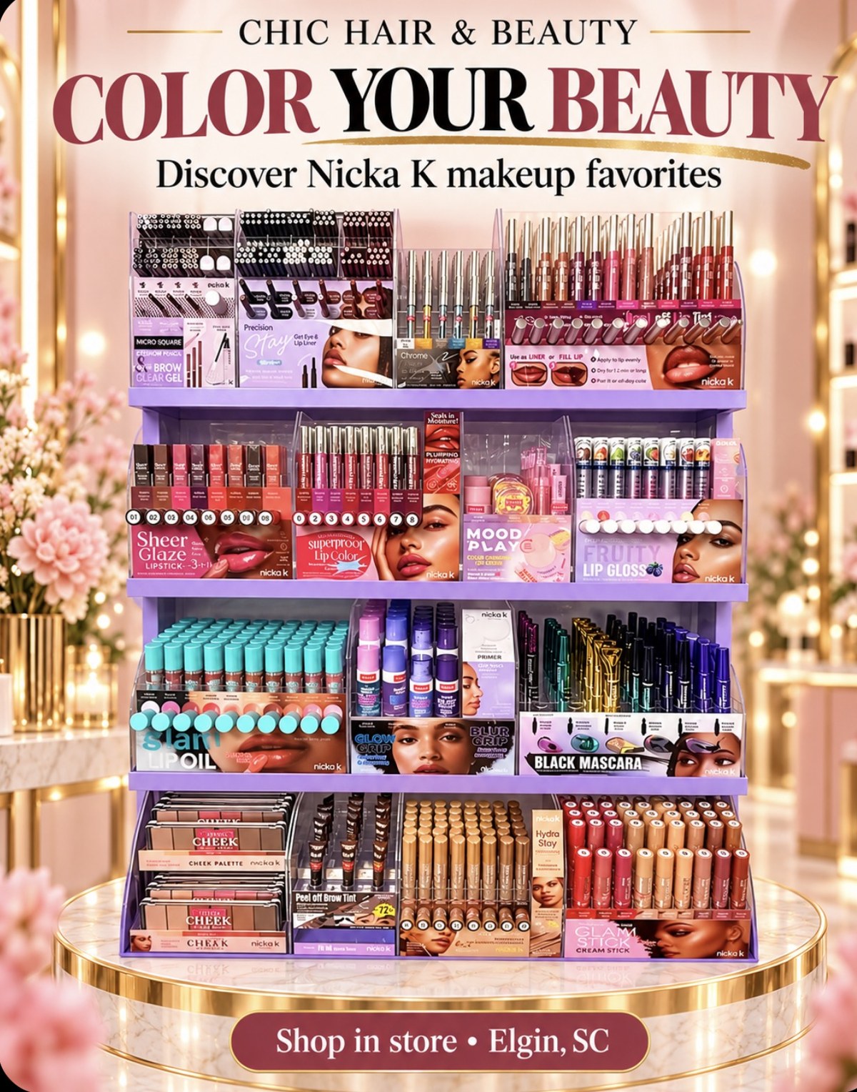 Nicka K makeup at Chic Hair and Beauty
