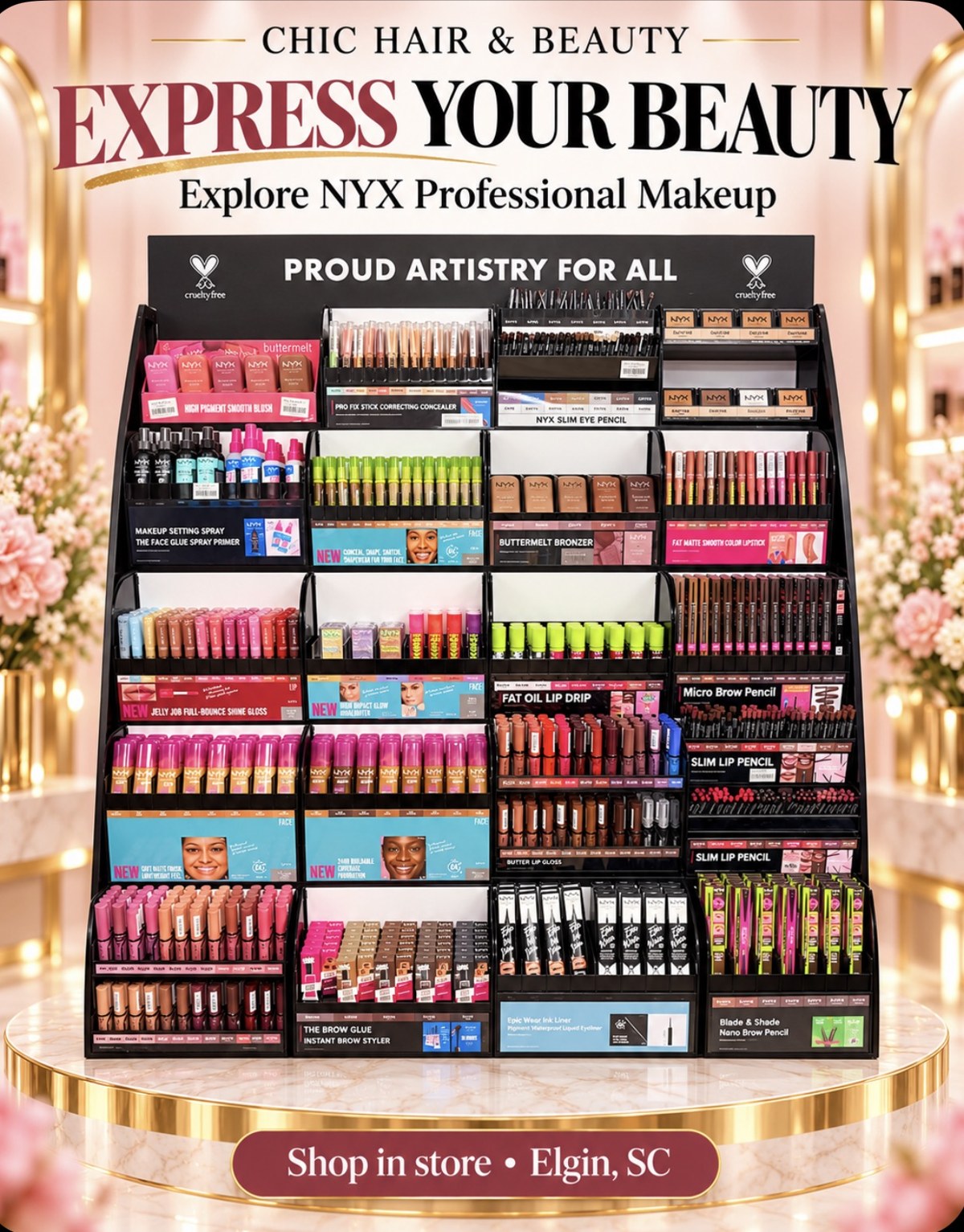 NYX makeup at Chic Hair and Beauty